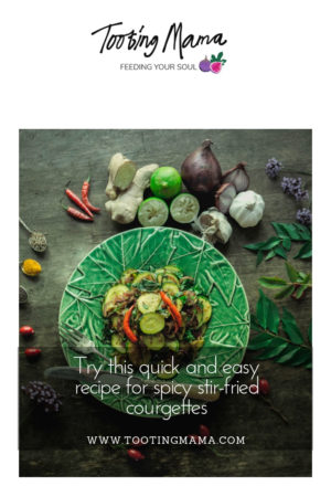 Sri Lankan recipe for stir fried courgettes